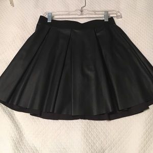 Eight Sixty faux leather swing skirt